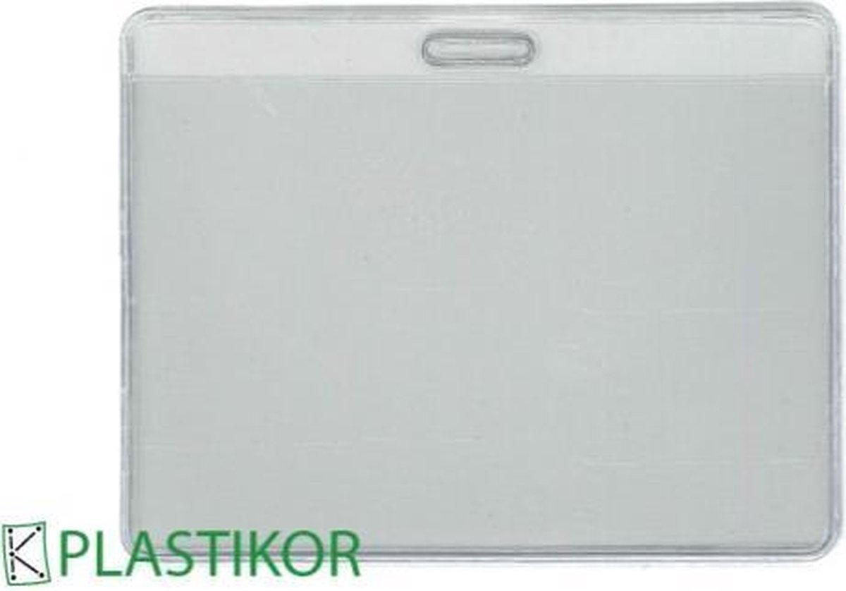 Plastikor badgehouder 70x95mm, CREDITCARD FORMAAT. - 25 Stuks