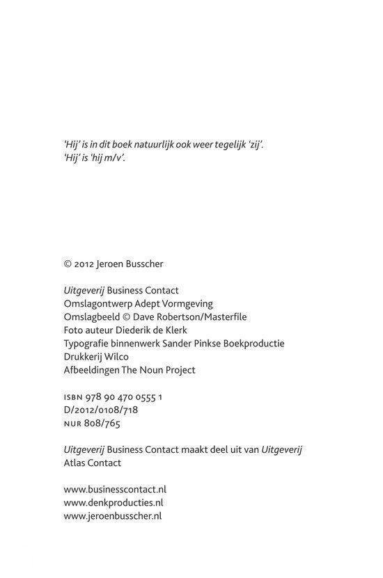Colofon met informatie over auteur, uitgever en websites.