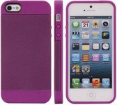 Fashion Krasbestendig Duo Materiaal Hard Case voor iPhone 5/5S (paars)