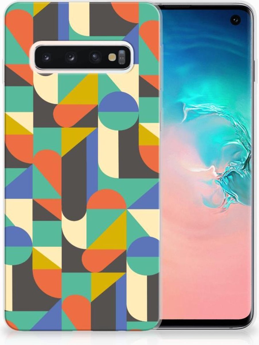 Back Cover voor Samsung Galaxy S10 TPU bumper Funky Retro
