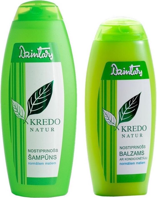 Dzintars - Kredo Natur - Verstevigende shampoo en balsem conditioner voor  normaal haar | bol.com