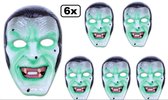 6x Masker transparant zombie vampier