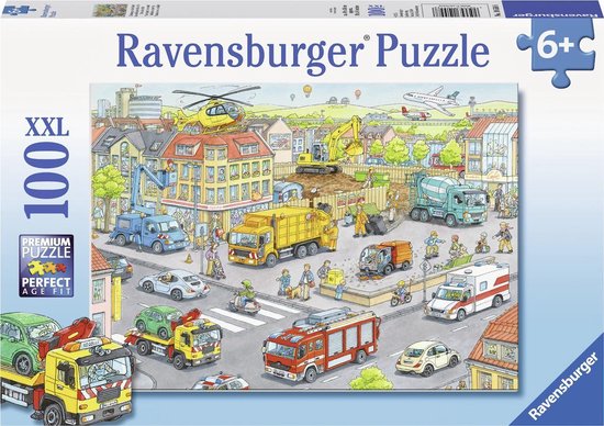 Ravensburger puzzel Voertuigen in de stad - Legpuzzel - 100 stukjes |  bol.com