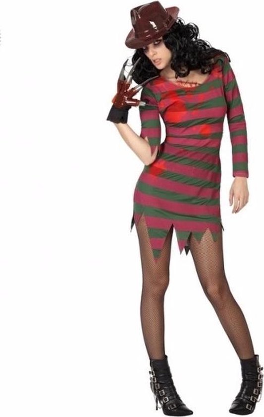 Halloween - Halloween Freddy kostuum voor dames - horror verkleedpak 36