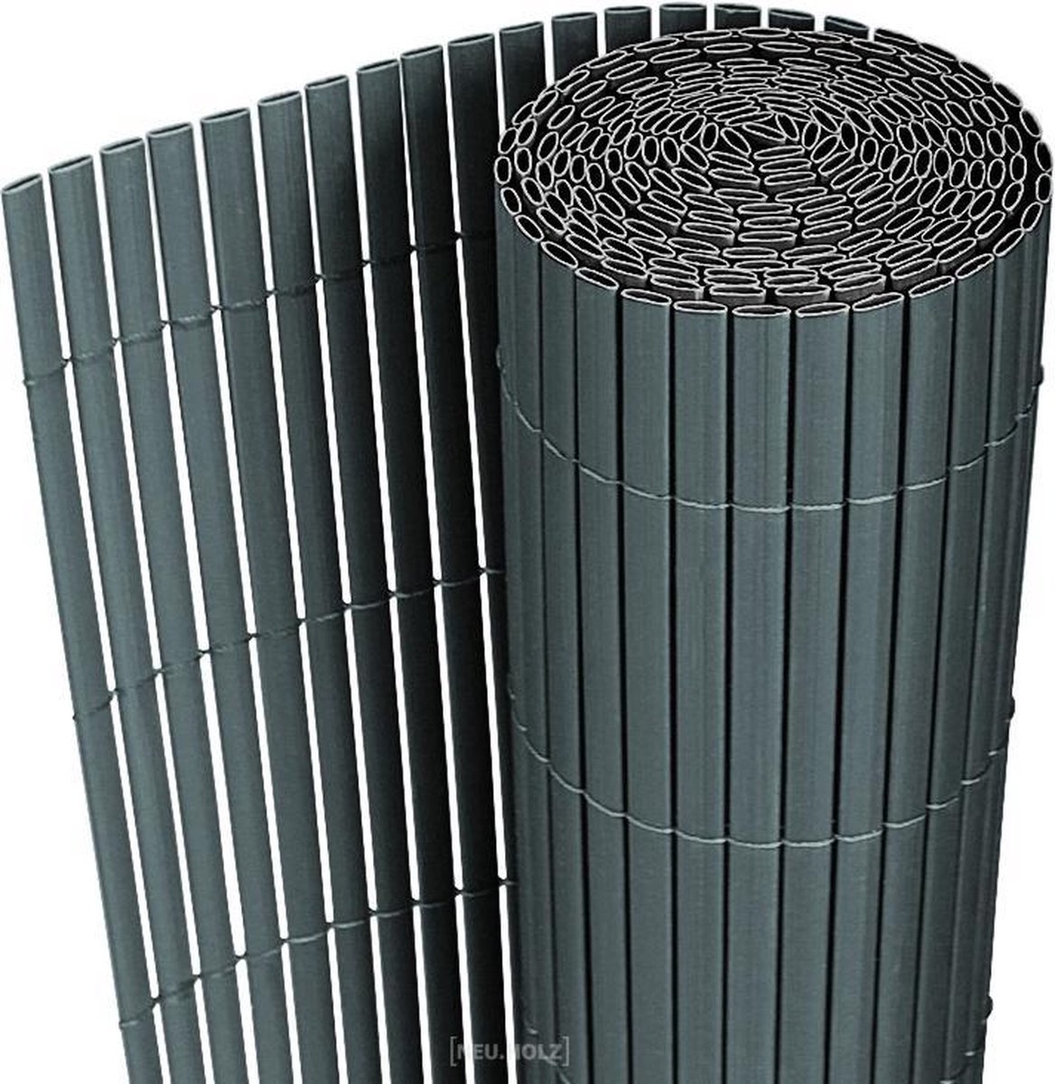 Flexibele tuinscherm balkonscherm PVC 2x3 m grijs