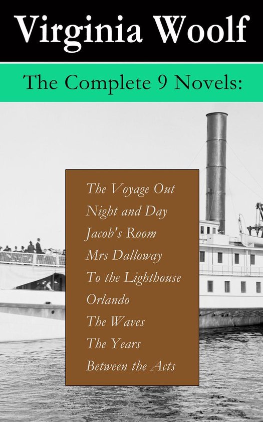 Omslag van The Complete 9 Novels: The Voyage Out + Night and Day + Jacob's Room + Mrs Dalloway + To the Lighthouse + Orlando + The Waves + The Years + Between the Acts