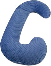 Body pillow - 240 cm - minky dot - blauw