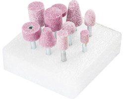 Pferd 10-delige slijpstenenset op stift - 6mm