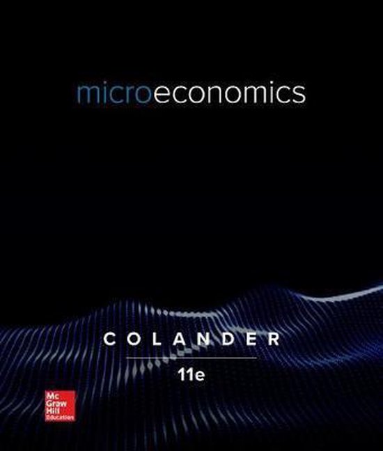 Loose Leaf for Microeconomics 9781260507003 David Colander Boeken