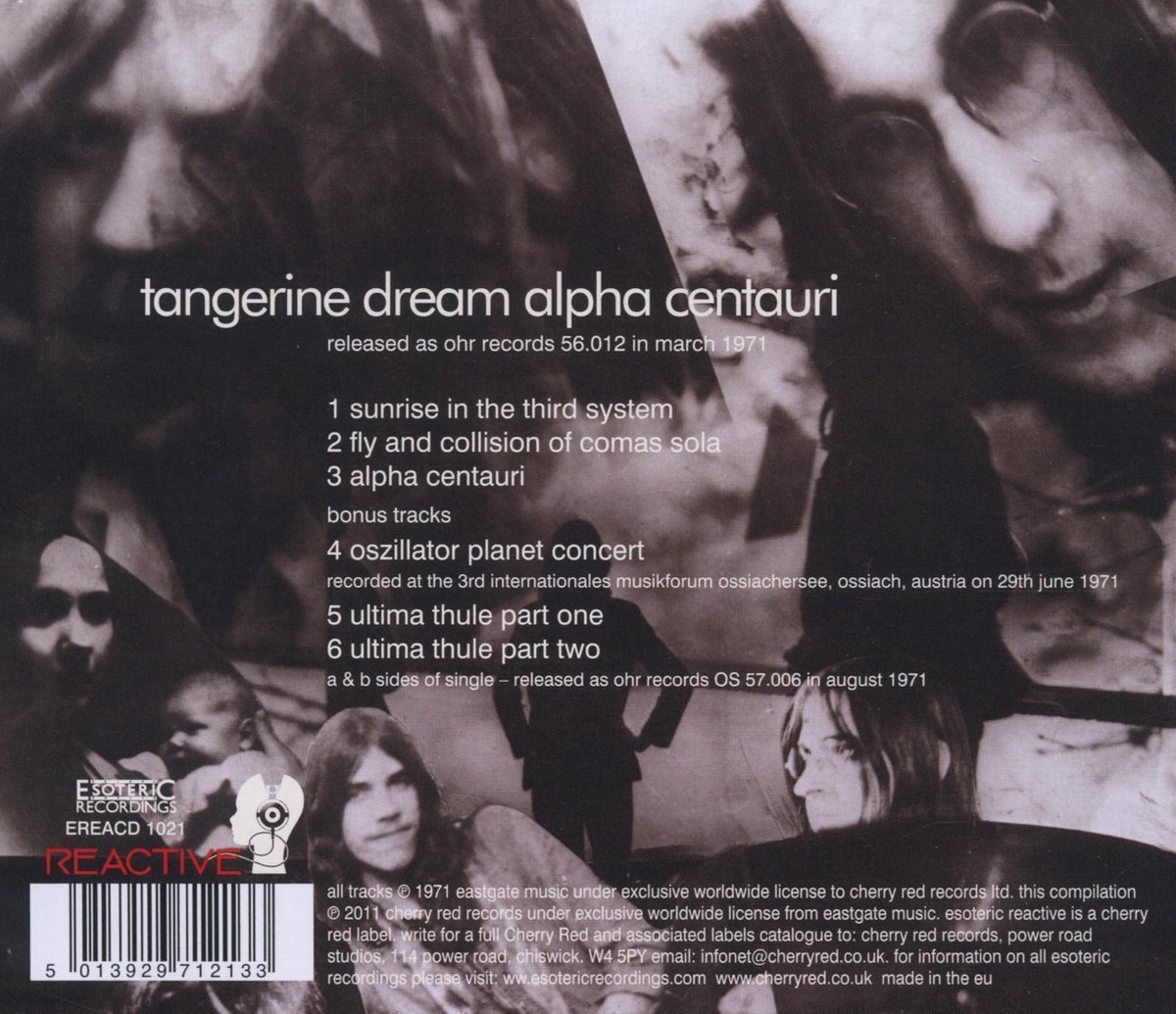 Alpha Centauri, Tangerine Dream CD (album) Musique