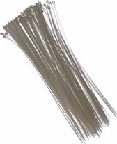 Tie-wraps wit 28 cm 100 stuks - Kabelbinders