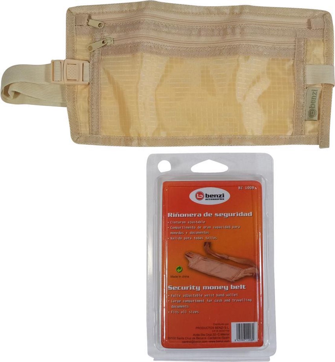 Benzi money belt beige BZ-1008