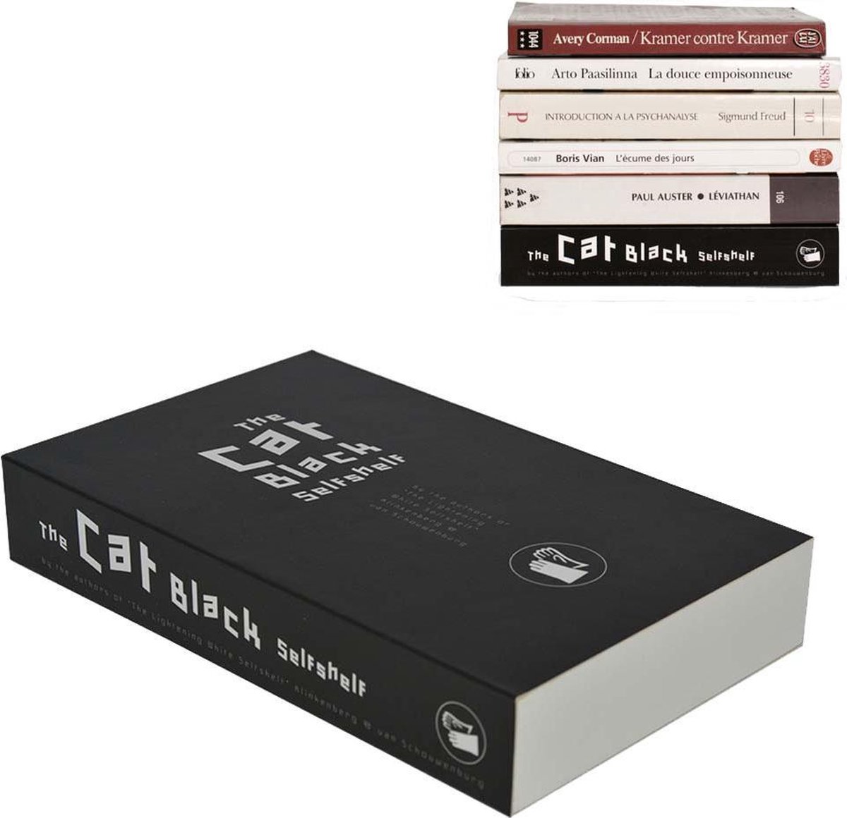 Boekenplankje - Selfshelf Pocket - ZWART - The Cat black - 11 x 17,5 x 3 cm
