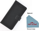 Pearlycase® Zwart effen Wallet Bookcase Hoesje voor Huawei Y6 2018