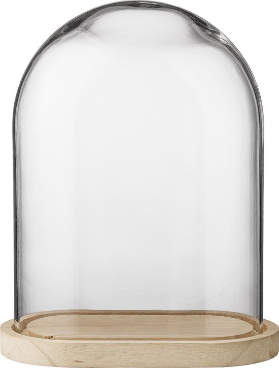 Bloomingville - Stolp Ovaal - Glas/Hout | bol.com