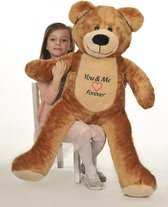 Knuffelbeer - you & me forever - 110 cm - bruin