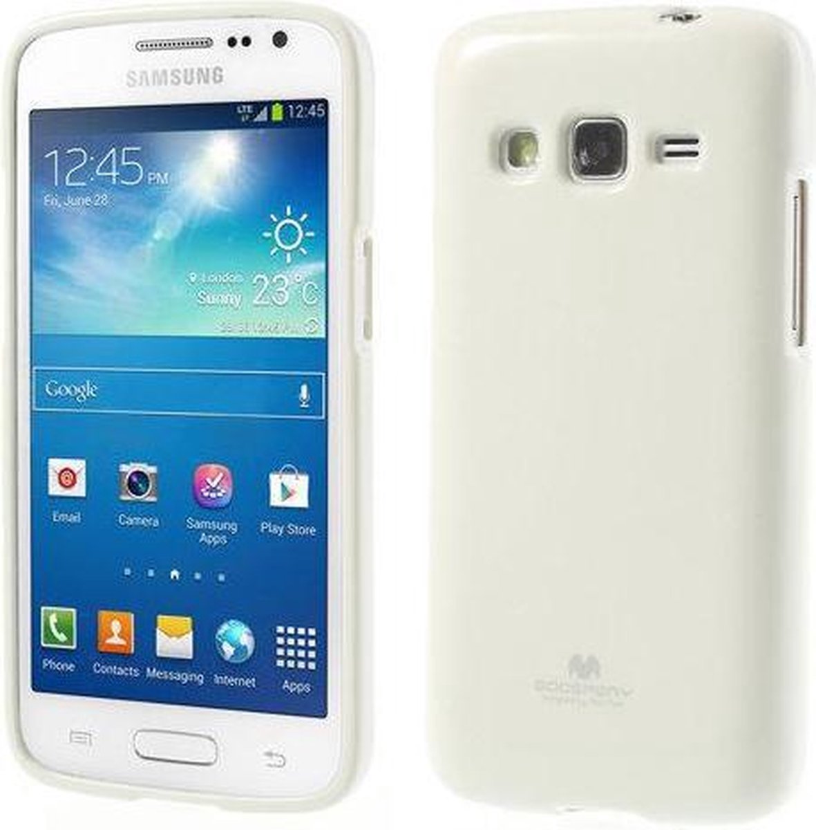 Goospery Silicone case hoesje Samsung Galaxy Core 4G G386F wit
