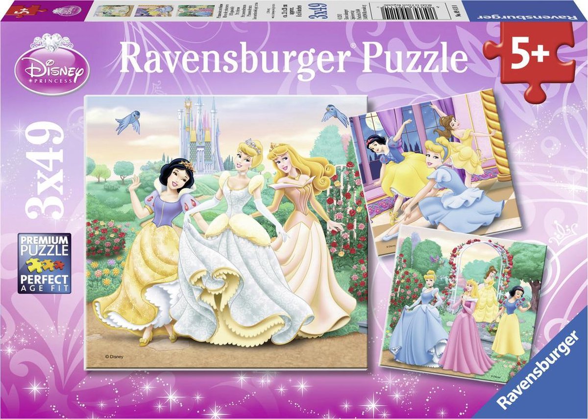 Afbeelding van product Ravensburger puzzel Disney Princess: Prinsessendroom - 3x49 stukjes
