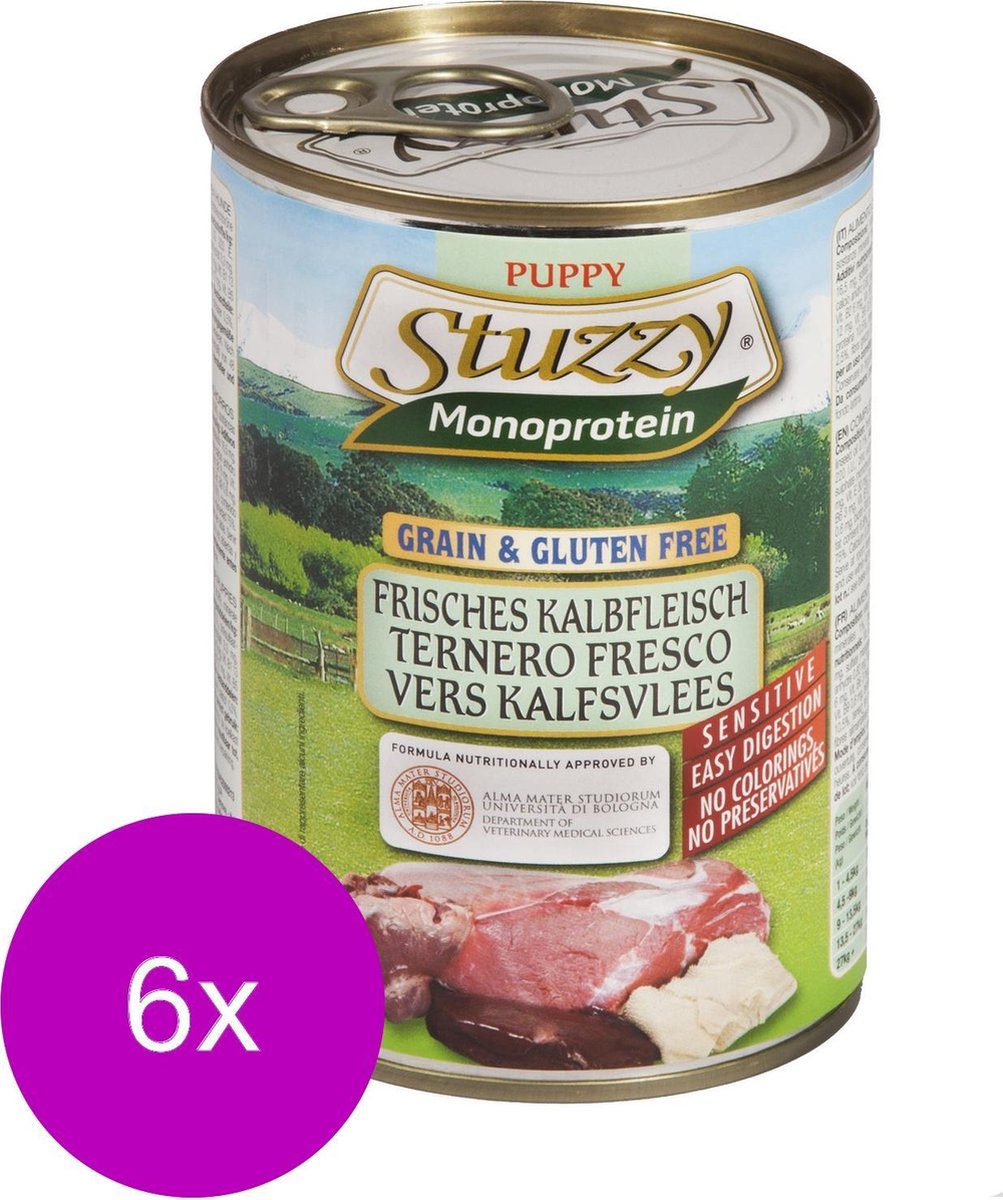 Stuzzy Stuzzy Blik Puppy - Kalfsvlees - Hondenvoer - 6 x 400 g