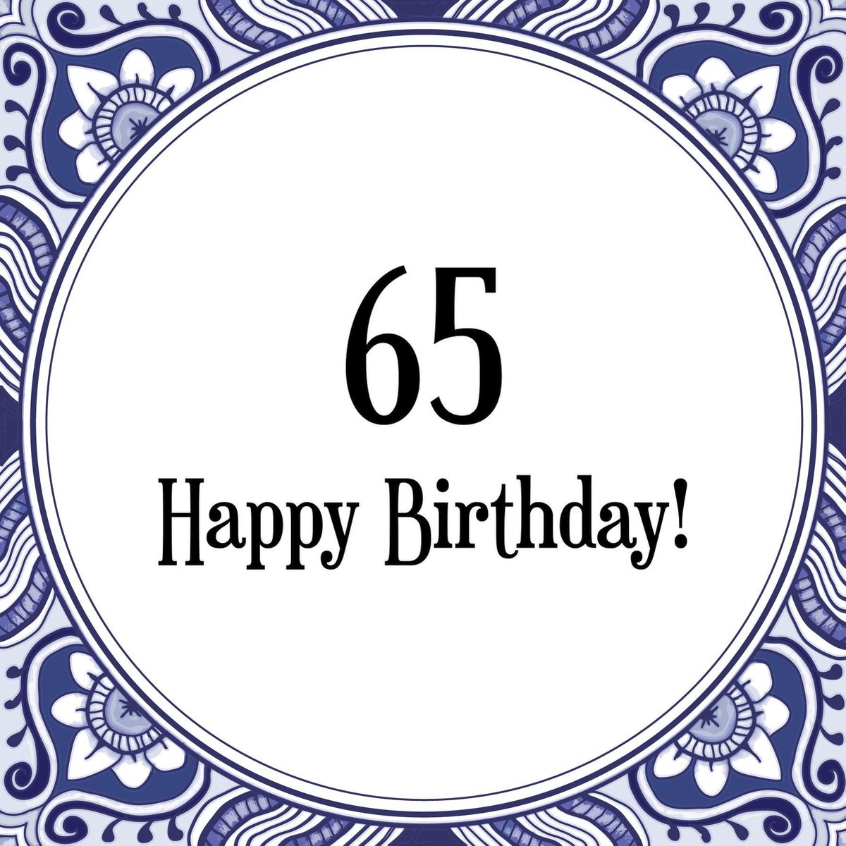 bol.com | Verjaardag Tegeltje met Spreuk (65 jaar: Happy birthday! 65