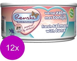 Renske Kat Adult Verse 70 g - Kattenvoer - 12 x Tonijn&Zalm