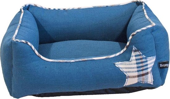 Boony Divan Hondenmand Canvas ‘Star’ 40×35 cm Blauw