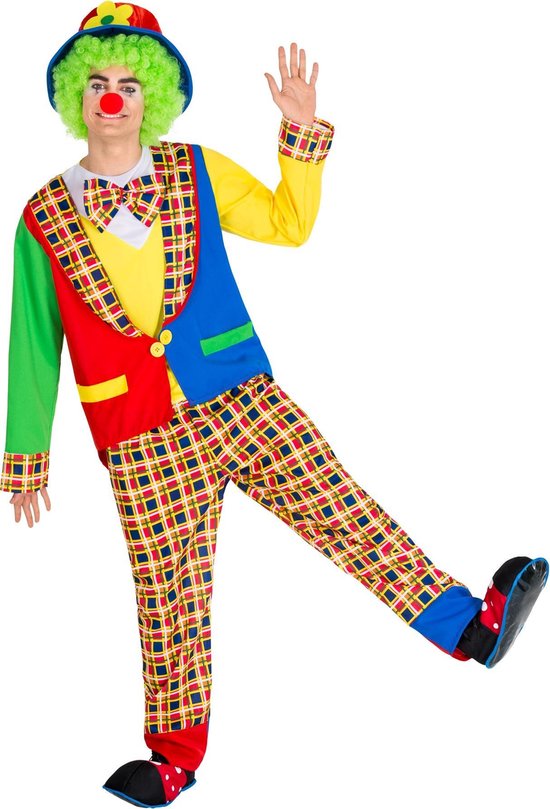dressforfun - Herenkostuum clown Alfredo S - verkleedkleding kostuum halloween verkleden feestkleding carnavalskleding carnaval feestkledij partykleding - 300838