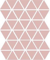 Driehoek muurstickers oud roze - 45 stuks - 4,5x4,5cm