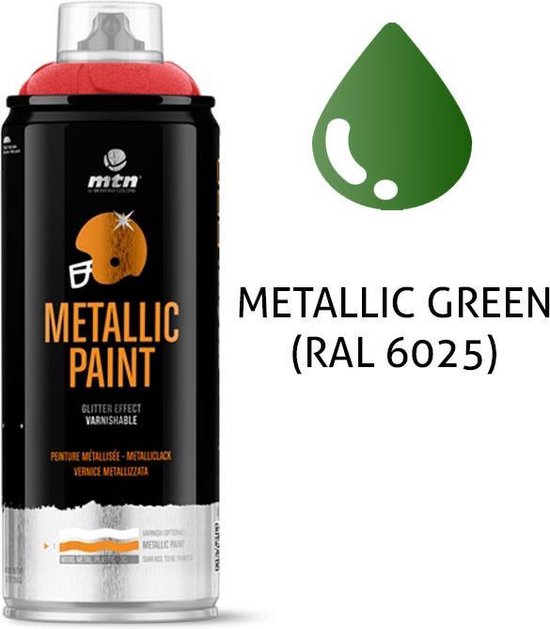 bol.com | MTN metallic groene spuitverf - RAL 6025 - 400ml spuitbus voor  diverse klus...