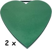 Oasis - Naylorbase - Solid Heart - Steekschuim - Hart - 2 stuks - 33x33cm