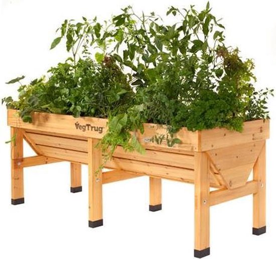 Verhoogde kweektafel Vegtrug - 180 x 76 x 80 cm - ideaal om zelf groenten te kweken