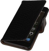 Huawei Honor 4C Snake Slang Booktype Wallet Hoesje Zwart - Cover Case Hoes