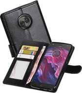 Hoesje Geschikt voor Motorola Moto X4 - Portemonnee hoesje booktype wallet case Zwart