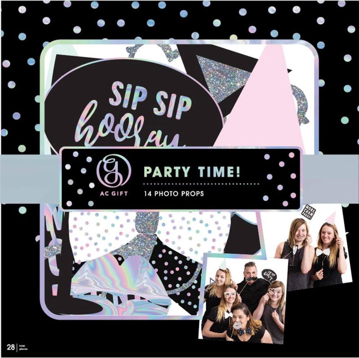American Crafts -  Party foto rekwisieten - 28 stuks