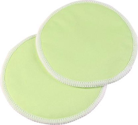 Wasbare bamboe zoogcompressen - extra zacht - biologisch katoen - geel