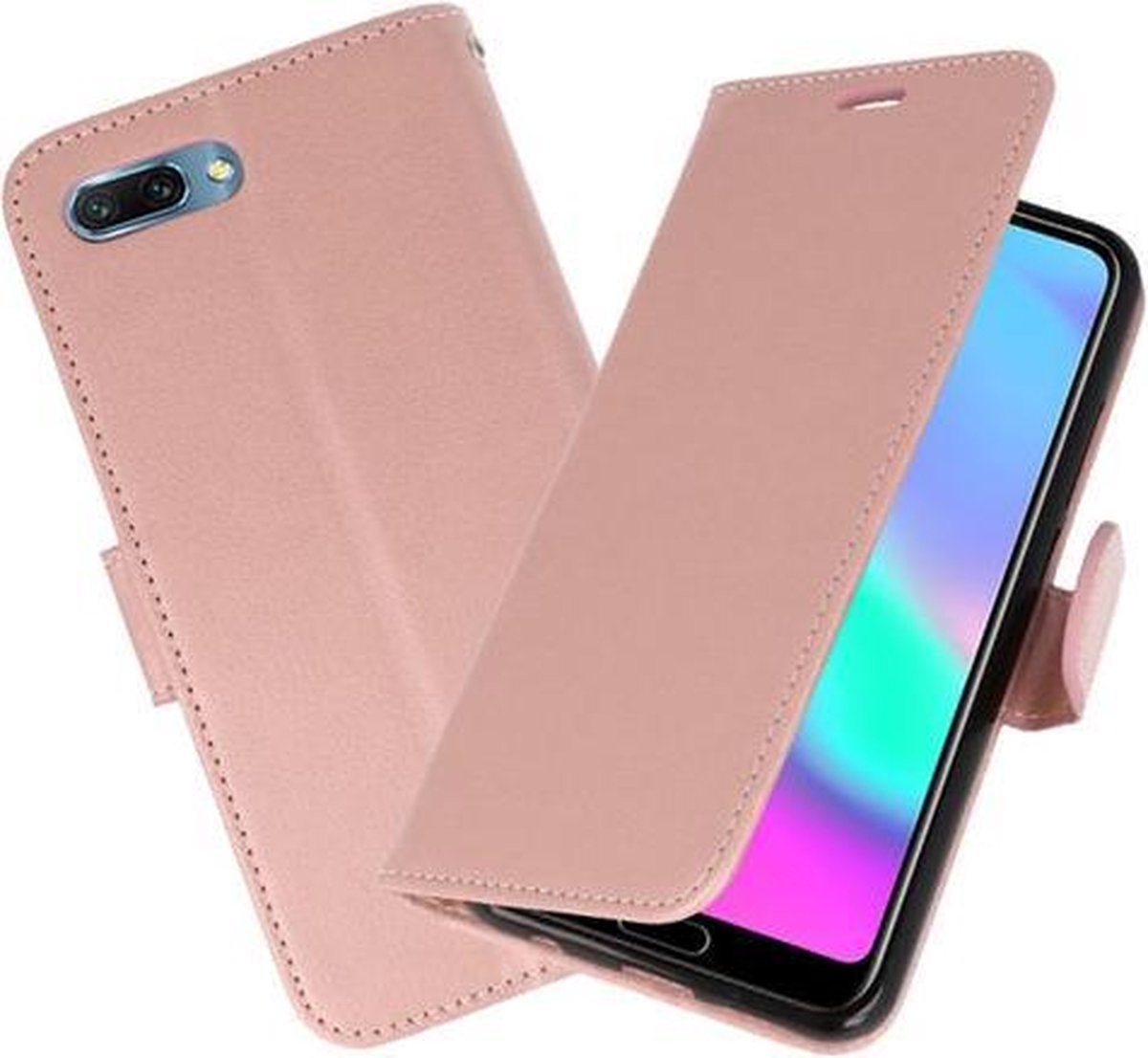 Roze Wallet Case Hoesje voor Huawei Honor 10