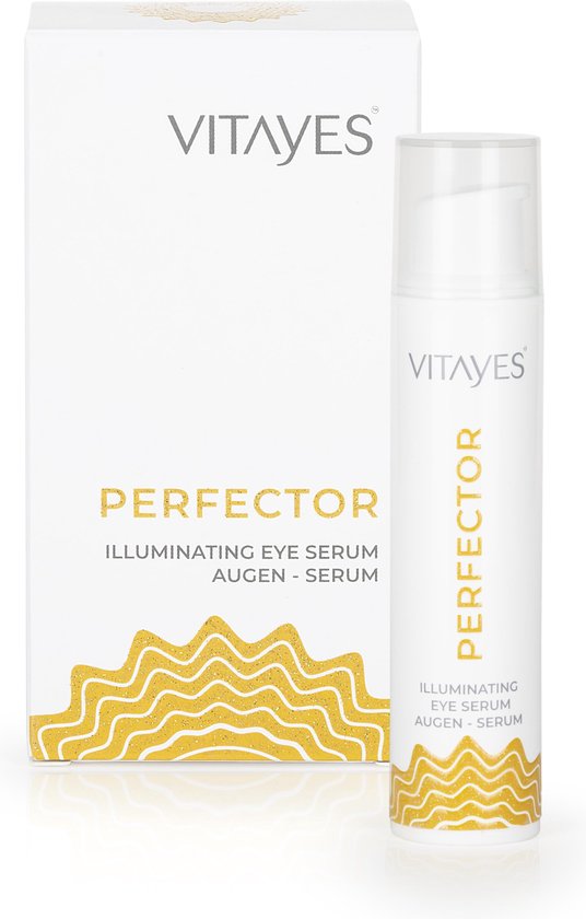 Vitayes, Perfector, ooggel / serum, oogcrème met anti-aging, onmiddellijk effect voor lichte rimpels. Verhelderend effect tegen donkere kringen. Inhoud strekt zich uit over 3 maanden.