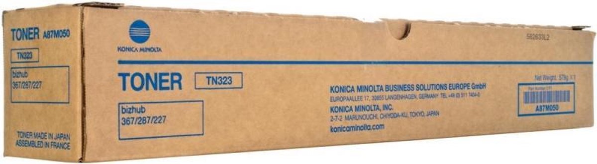 KonicaMinolta bizhub;Toner TN323 für 227/287/367/;(A87M050) black