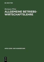 Wiso-Lehr- Und Handbücher- Allgemeine Betriebswirtschaftslehre