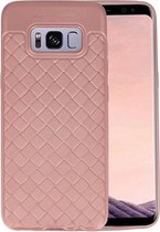 Roze Geweven TPU case hoesje voor Samsung Galaxy S8