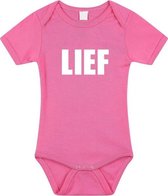 Lief tekst baby rompertje roze meisjes - Kraamcadeau - Babykleding 80 (9-12 maanden)