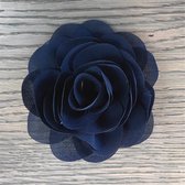 Leuke bloem (roos) op Clip - Navy Blauw
