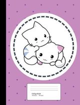Cute Kitten Cat Anime Manga Composition Book College Rule