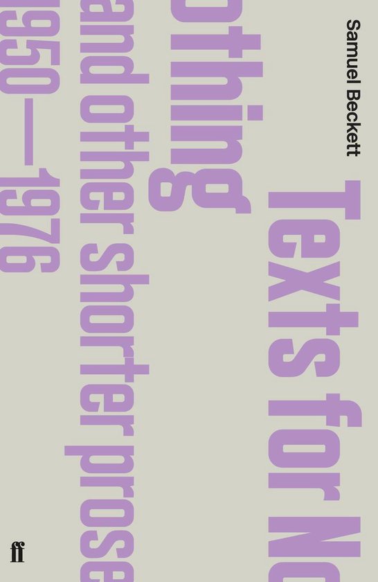 Texts for Nothing and Other Shorter Prose, 1950-1976 - cover