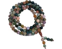 Yogi & Yogini naturals Mala agaat elastisch (6mm)