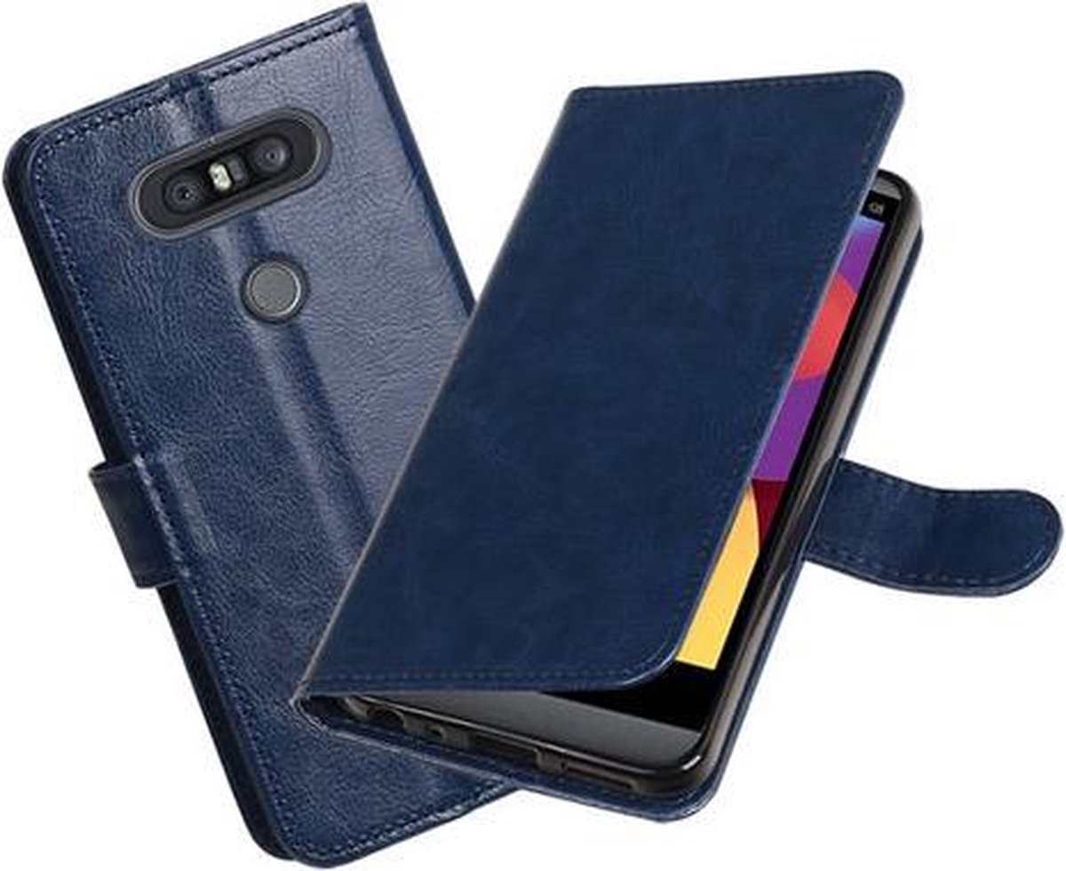 BestCases - Donker Blauw Portemonnee booktype hoesje LG Q8