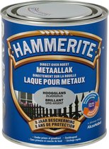 Hammerite Metaallak - Hoogglans - Zilver Grijs - 0.75L