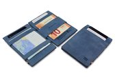 Garzini compacte Portemonnee voor heren en dames uit leder, Kaarthouder met RFID-bescherming, Portefeuille met plaats voor 10 kaarten, Magic Wallet Essenziale, Blauw