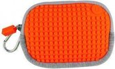 Pouch 06 - 60 small pixels - grey/ aqua orange