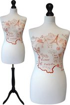 French map paspop met zwarte sparkling driepoot  40/42